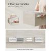 imageSONGMICS Storage Baskets Set of 2 Extra Large Storage Bins for Organizing 30L 157 x 118 x 98 Inches Fabric Storage Cubes for Shelves Easy to Clean Foldable 2 Handles Cloud White UROB240W02Cloud White