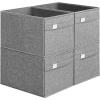 imageSONGMICS Storage Baskets Set of 2 Extra Large Storage Bins for Organizing 30L 157 x 118 x 98 Inches Fabric Storage Cubes for Shelves Easy to Clean Foldable 2 Handles Cloud White UROB240W02Dove Gray