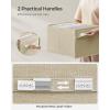 imageSONGMICS Storage Baskets Set of 2 Extra Large Storage Bins for Organizing 30L 157 x 118 x 98 Inches Fabric Storage Cubes for Shelves Easy to Clean Foldable 2 Handles Cloud White UROB240W02Summer Sand
