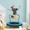 imageSONGMICS Trampoline for Kids 3ft Mini Trampoline with Handlebar Toddler Trampoline for Indoor and Outdoor Max Load 220 lbBlue