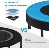 imageSONGMICS Trampoline for Kids 3ft Mini Trampoline with Handlebar Toddler Trampoline for Indoor and Outdoor Max Load 220 lbBlue