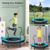 imageSONGMICS Trampoline for Kids 3ft Mini Trampoline with Handlebar Toddler Trampoline for Indoor and Outdoor Max Load 220 lbBlue