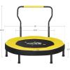 imageSONGMICS Trampoline for Kids 3ft Mini Trampoline with Handlebar Toddler Trampoline for Indoor and Outdoor Max Load 220 lbYellow