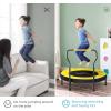 imageSONGMICS Trampoline for Kids 3ft Mini Trampoline with Handlebar Toddler Trampoline for Indoor and Outdoor Max Load 220 lbYellow