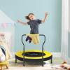 imageSONGMICS Trampoline for Kids 3ft Mini Trampoline with Handlebar Toddler Trampoline for Indoor and Outdoor Max Load 220 lbYellow