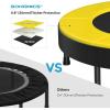 imageSONGMICS Trampoline for Kids 3ft Mini Trampoline with Handlebar Toddler Trampoline for Indoor and Outdoor Max Load 220 lbYellow