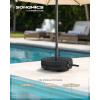 imageSONGMICS Umbrella Base Round Patio Umbrella Stand Sand Fillable Bag 66 lb for 510 ft Umbrellas HeavyDuty for Poles of Different Diameters Oudoor Beach Lawn Black UGUB0041B01