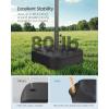 imageSONGMICS Umbrella Base Square Patio Umbrella Stand Sand Fillable Bag 88 lb for 510 ft Umbrellas HeavyDuty for Poles of Different Diameters Oudoor Beach Lawn Black UGUB0042B01Square