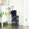 imageSONGMICS Umbrella Stand Metal Umbrella Holder for Entryway 47 x 11 x 161 Inches Rectangular with Water Tray Openwork Design Detachable Plastic Drip Tray Black ULUC02BKAnthracite Grey