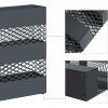 imageSONGMICS Umbrella Stand Metal Umbrella Holder for Entryway 47 x 11 x 161 Inches Rectangular with Water Tray Openwork Design Detachable Plastic Drip Tray Black ULUC02BKAnthracite Grey