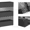 imageSONGMICS Umbrella Stand Metal Umbrella Holder for Entryway 47 x 11 x 161 Inches Rectangular with Water Tray Openwork Design Detachable Plastic Drip Tray Black ULUC02BKBlack