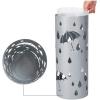 imageSONGMICS Umbrella Stand Metal Umbrella Holder for Entryway with Water Tray and 4 Hooks 77 x 77 x 193 Inches Round Silver Grey ULUC23SSilver Gray