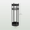 imageSONGMICS Umbrella Stand Steel Round Umbrella Holder Rack 77 x 77 x 217 Inches with Detachable Drip Tray for Entryway Office Stable Assembly Required Matte Black ULUC28BK69D x 69W x 193H