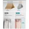imageSONGMICS Velvet Hangers NonSlip Hanger Rose Gold Color Swivel Hook 50Pack Sandy Beige UCRF026K50Dove Gray