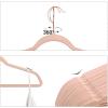 imageSONGMICS Velvet Hangers NonSlip Hanger Rose Gold Color Swivel Hook 50Pack Sandy Beige UCRF026K50Pink