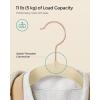 imageSONGMICS Velvet Hangers NonSlip Hanger Rose Gold Color Swivel Hook 50Pack Sandy Beige UCRF026K50Sandy Beige