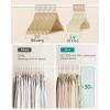 imageSONGMICS Velvet Hangers NonSlip Hanger Rose Gold Color Swivel Hook 50Pack Sandy Beige UCRF026K50Sandy Beige