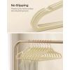 imageSONGMICS Velvet Hangers NonSlip Hanger Rose Gold Color Swivel Hook 50Pack Sandy Beige UCRF026K50Sandy Beige