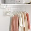 imageSONGMICS Velvet Hangers NonSlip Hanger Rose Gold Color Swivel Hook 50Pack Sandy Beige UCRF026K50White