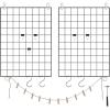 imageSONGMICS Wall Grid for Photo Metal Wall Grid Panel DIY Wire Photo Hanging Display Set of 2 with S Hook Clip Hemp Cord 165 x 122 Inches Rose Gold ULPP01DRBlack