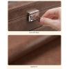 imageSONGMICS Watch Box 12Slot Watch Case Organizer with Large Glass Lid 2 Layers Removable Pillows Metal Lock Gift for Loved Ones Brown Synthetic Leather Brown Lining UJWB012K01Brown  Brown