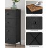 imageSONGMICS10 Drawers Wide Dresser 10 Drawers 10Drawer Dresser Storage Tower Metal Frame Wooden Top and Front Fabric Drawers 10 Drawers Brown and Black ULGS145B01Black  Rustic Brown