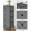 imageSONGMICS10 Drawers Wide Dresser 10 Drawers 10Drawer Dresser Storage Tower Metal Frame Wooden Top and Front Fabric Drawers 10 Drawers Brown and Black ULGS145B01Gray  Black With Wood Grain