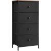 imageSONGMICS10 Drawers Wide Dresser 10 Drawers 10Drawer Dresser Storage Tower Metal Frame Wooden Top and Front Fabric Drawers 10 Drawers Brown and Black ULGS145B01Black  Rustic Brown