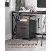 imageVASAGLE File Cabinet Mobile Filing Cabinet with Wheels 2 Lockable Drawers Open Shelf for A4 Letter Size Hanging File Folders Ink Black UOFC077B16Charcoal Gray  Black