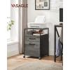 imageVASAGLE File Cabinet Mobile Filing Cabinet with Wheels 2 Lockable Drawers Open Shelf for A4 Letter Size Hanging File Folders Ink Black UOFC077B16Charcoal Gray  Black