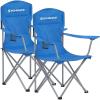 imageSONGMICS 2 Pack Folding Camping Chairs Load 330 lb Cup Holder and High Backrest HeavyDuty Structure for Lawn Garden Fishing TerraceBlue