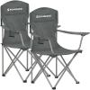 imageSONGMICS 2 Pack Folding Camping Chairs Load 330 lb Cup Holder and High Backrest HeavyDuty Structure for Lawn Garden Fishing TerraceSlate Gray