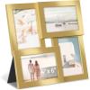 imageSONGMICS 4x6 Collage Picture Frames Family Photo Collage Frame Set of 4 for Wall Decor Glass Front Wall Hanging or Tabletop Ink Black URPF25BKPale Gold