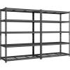 imageSONGMICS 5Tier Storage Shelves HeavyDuty Garage Shelving Adjustable Shelving Unit Steel Shelf Boltless Assembly for Garage 2200 lb Load 24 x 48 x 72 Inches Ink Black UGLR454B0124D x 96W x 72H
