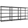 imageSONGMICS 5Tier Storage Shelves HeavyDuty Garage Shelving Adjustable Shelving Unit Steel Shelf Boltless Assembly for Garage 2200 lb Load 24 x 48 x 72 Inches Ink Black UGLR454B0124D x 144W x 72H