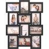 imageSONGMICS Collage Picture Frames 4x6 for Wall Decor Set of 12 Multi Family Photo for Gallery Decor Hanging Display Assembly Required Rustic BrownInk Black