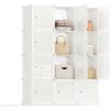 imageSONGMICS Cube Storage Organizer 12Cube Closet Storage Shelves Modular Bookcase Black ULPC34HV1Cream White