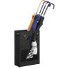 imageSONGMICS Metal Umbrella Stand Rectangular Umbrella Holder Rack with a Removable Drip Tray 4 Hooks Cutout Design for Entryway Office Black ULUC004B01Grid