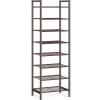 imageSONGMICS Narrow Shoe Rack  Sturdy 8 Tier Metal Tall Shoe Rack Shelf Slim Shoe Storage Organizer for Closet Entryway Small Spaces BronzeBronze