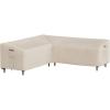 imageSONGMICS Outdoor Sectional Cover LShaped Sofa Cover Waterproof Outdoor Furniture Cover 102quot L x 102quot L x 35quot W x 31236quot H Beige UGSC226BE