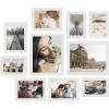 imageSONGMICS Picture Frames Collage Picture Frames Set of 10 Two 8x10 Four 5x7 Four 4x6 Photo Frame for Wall Gallery Decor Table Display Glass Rustic Brown URPF010X01Cloud White