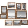 imageSONGMICS Picture Frames Collage Picture Frames Set of 10 Two 8x10 Four 5x7 Four 4x6 Photo Frame for Wall Gallery Decor Table Display Glass Rustic Brown URPF010X01Rustic Brown