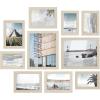 imageSONGMICS Picture Frames Collage Picture Frames Set of 10 Two 8x10 Four 5x7 Four 4x6 Photo Frame for Wall Gallery Decor Table Display Glass Rustic Brown URPF010X01Natural Beige