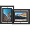 imageSONGMICS Picture Frames Set of 7 Pieces One 11 x 14 Inches Two 8 x 10 Inches Four 6 x 8 Inches with White Mat Real Glass for Multiple Photos Black URPF37BK5 x 7