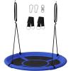 imageSONGMICS Saucer Tree Swing 40 Inch 700 lb Load Includes Hanging Kit Blue and Black UGSW001Q01
