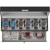 imageSONGMICS Watch Box 12Slot Watch Case Organizer with Large Glass Lid 2 Layers Removable Pillows Metal Lock Gift for Loved Ones Brown Synthetic Leather Brown Lining UJWB012K01Black  Gray