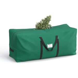 imageSONGMICS Christmas Tree Storage Bag Holiday Tree Storage Container up to 75 ft Tree Holder Bag WearResistant 600D Oxford Fabric Lightweight Thick Handles Green URXS003G03Green