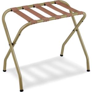 imageSONGMICS Luggage Rack Luggage Rack for Guest Room Suitcase Stand Steel Frame Foldable for Bedroom Gray URLR64GSGolden