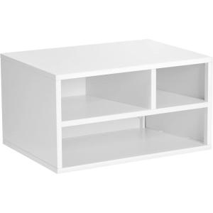 imageSONGMICS Printer Stand for Desk Home Desktop Printer Stand with Storage Shelves for Office Steel Frame MultiPurpose Rack 159 x 118 x 87 Inches Matte Black UOMC101B01White