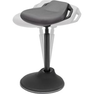 imageSONGMICS Standing Desk Chair Adjustable Ergonomic Wobble Stool 236333 Inches Drafting Chair Swivel Sitting Balance Stool Synthetic Leather Upholstery AntiSlip Bottom Pad Ink Black UOSC12BKSlate Gray
